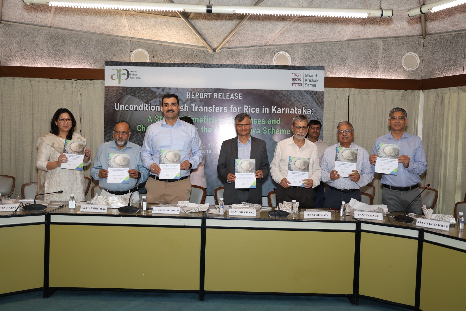 Release of report “Unconditional Cash Transfers for Rice in Karnataka